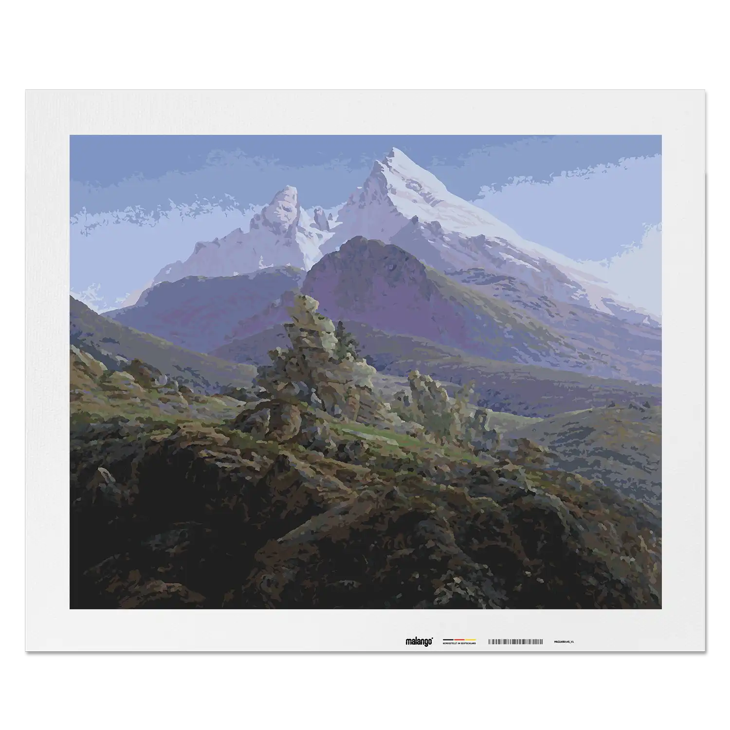 Malen nach Zahlen - Der Watzmann 1824-1825 - Caspar David Friedrich