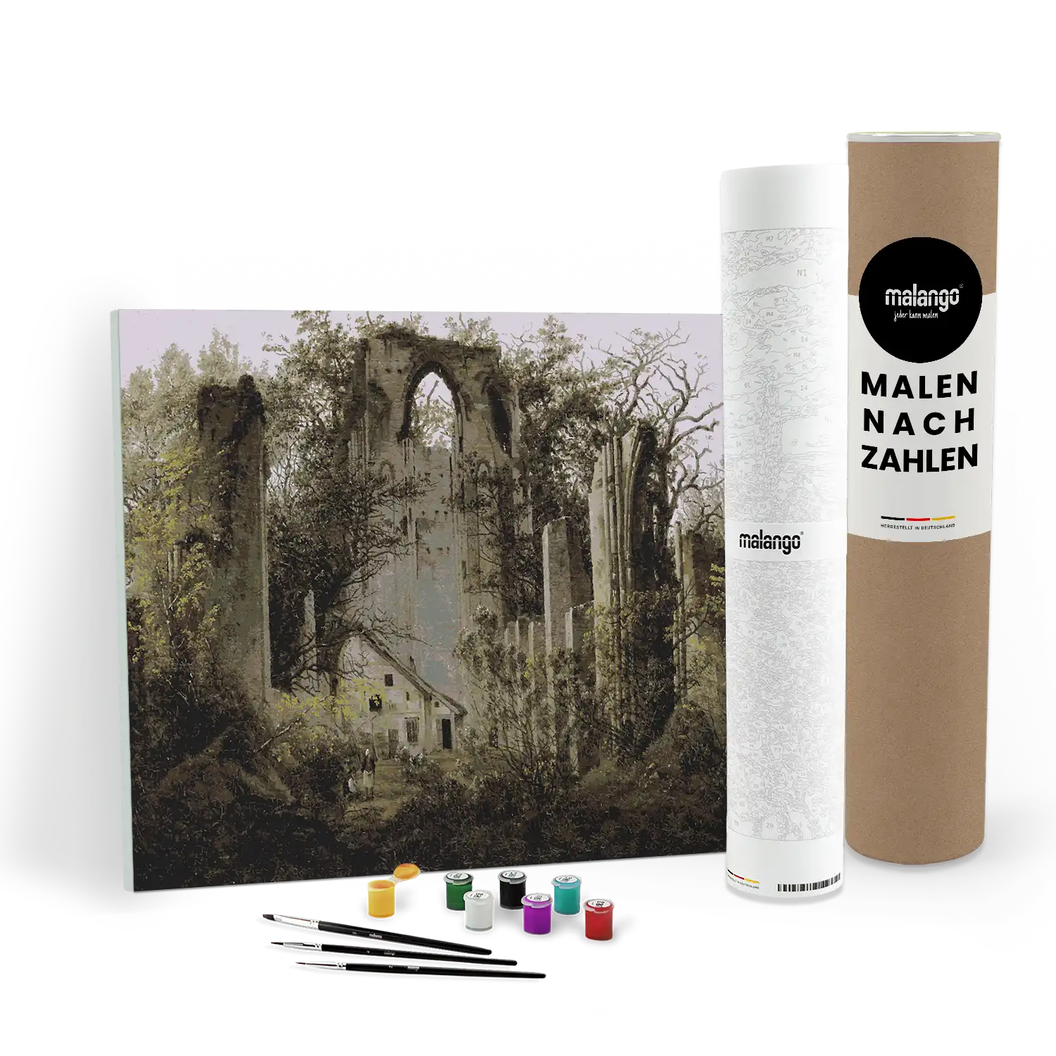 Malen nach Zahlen - Klosterruine Eldena bei Greifswald 1824-1825 - Caspar David Friedrich