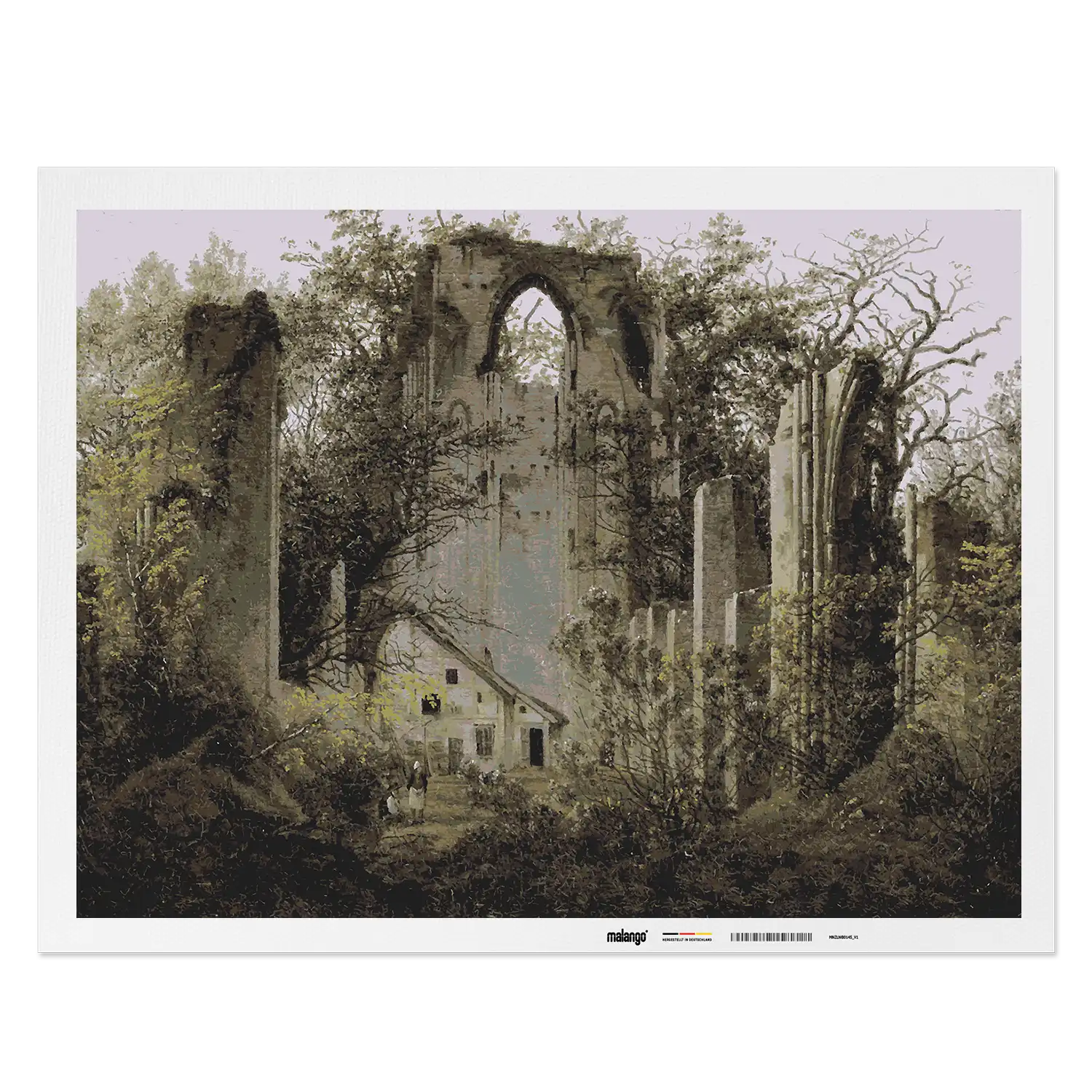 Malen nach Zahlen - Klosterruine Eldena bei Greifswald 1824-1825 - Caspar David Friedrich