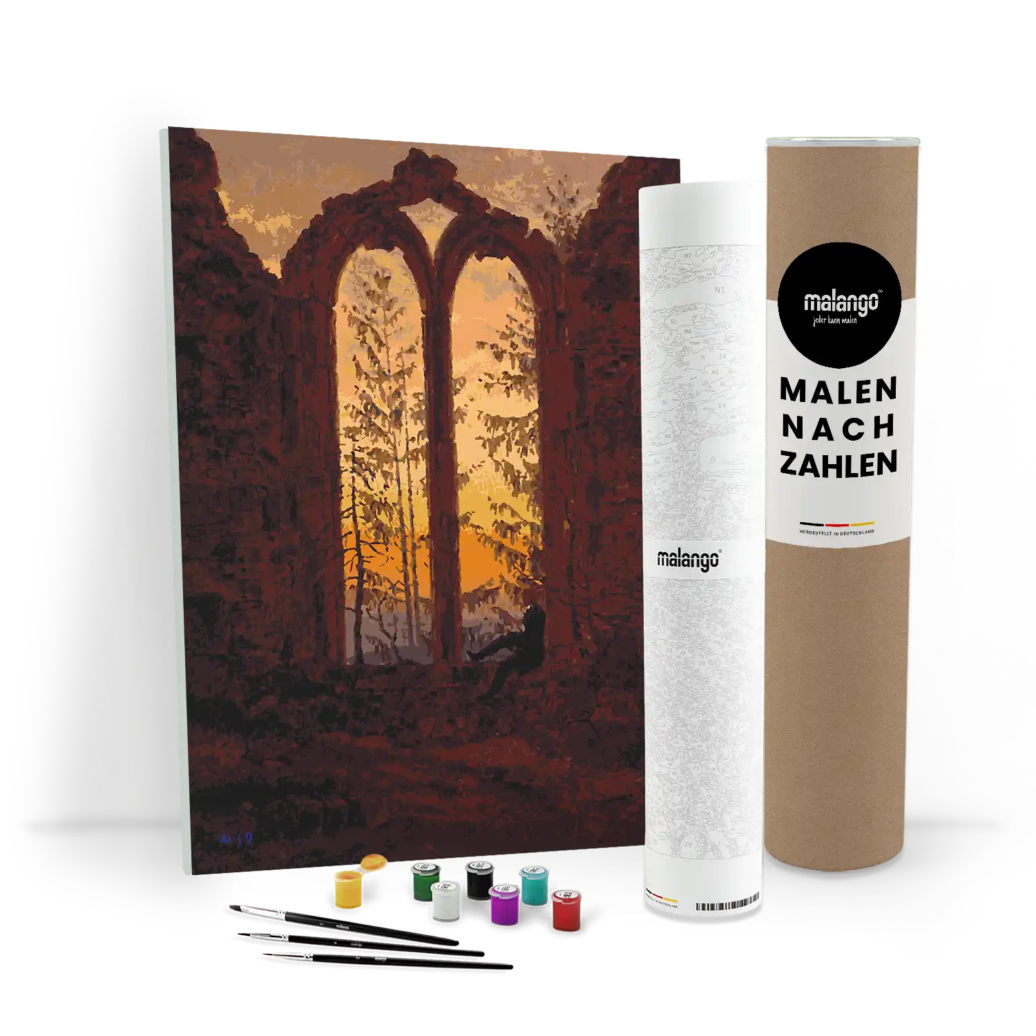 Malen nach Zahlen - Klosterruine Oybin (Der Träumer) 1840 - Caspar David Friedrich