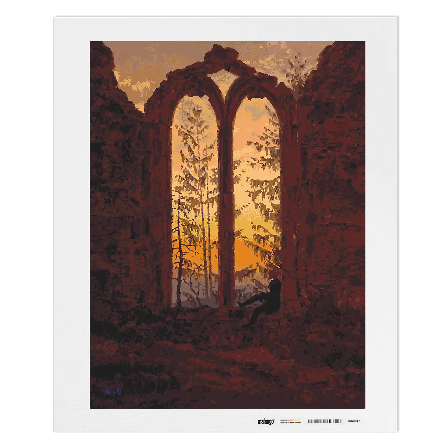 Malen nach Zahlen - Klosterruine Oybin (Der Träumer) 1840 - Caspar David Friedrich