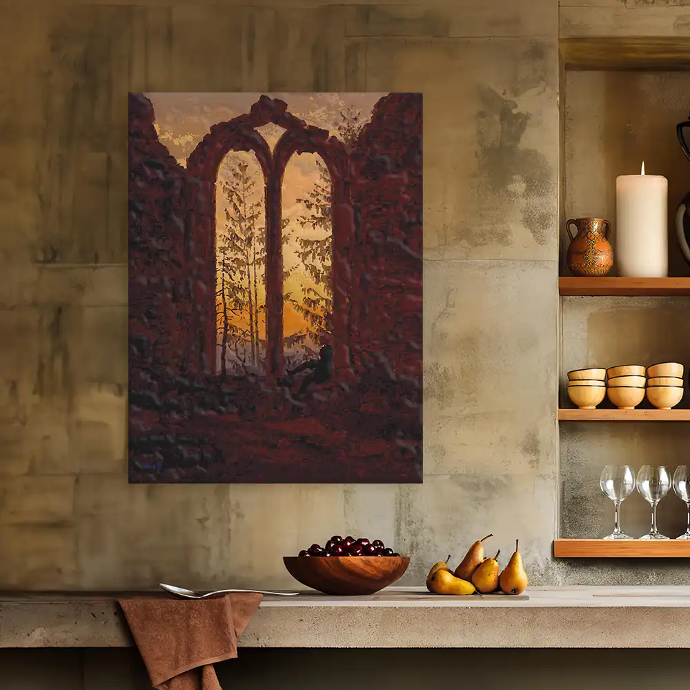 Malen nach Zahlen - Klosterruine Oybin (Der Träumer) 1840 - Caspar David Friedrich