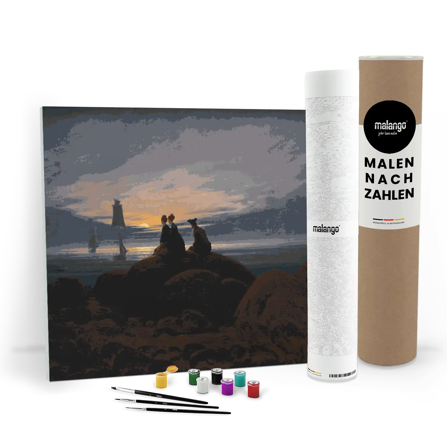 Malen nach Zahlen - Mondaufgang am Meer 1822 - Caspar David Friedrich