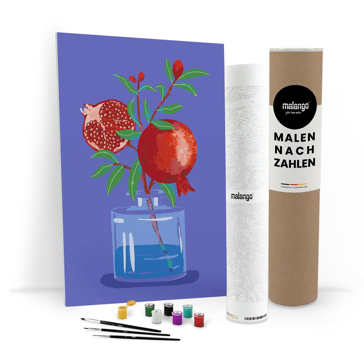 Malen nach Zahlen - Granatapfelzweig In Vase - Raissa Oltmanns