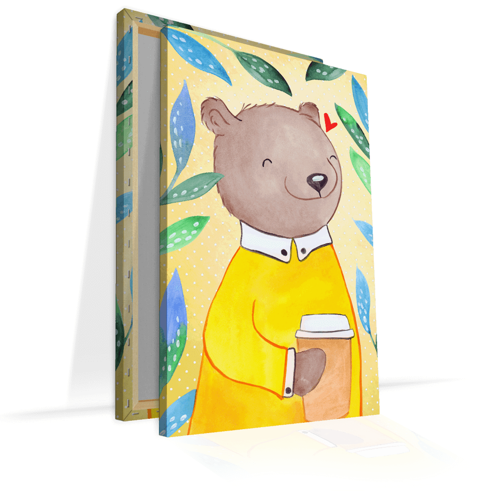 Leinwandbild - Bär Coffee by Mr. & Mrs. Panda