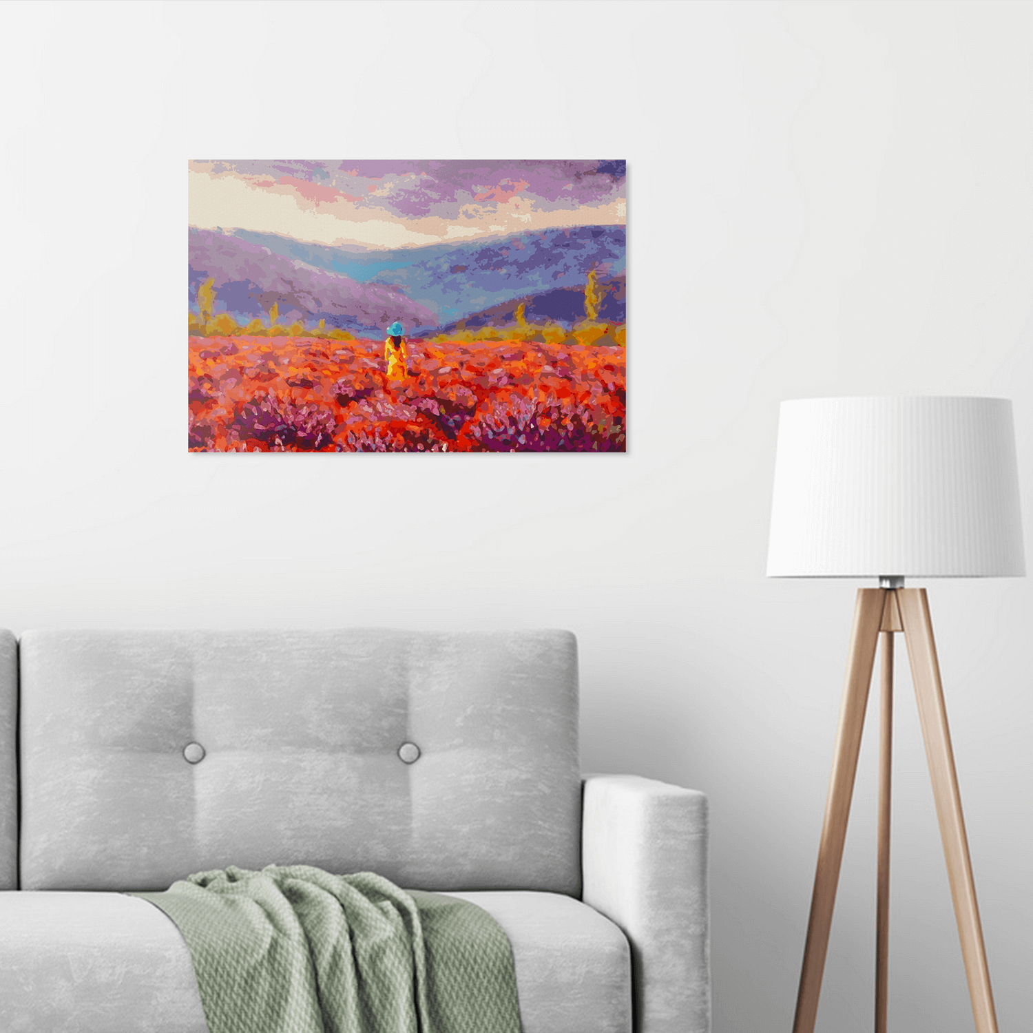 Malen nach Zahlen - Blumen Landschaft No. 1