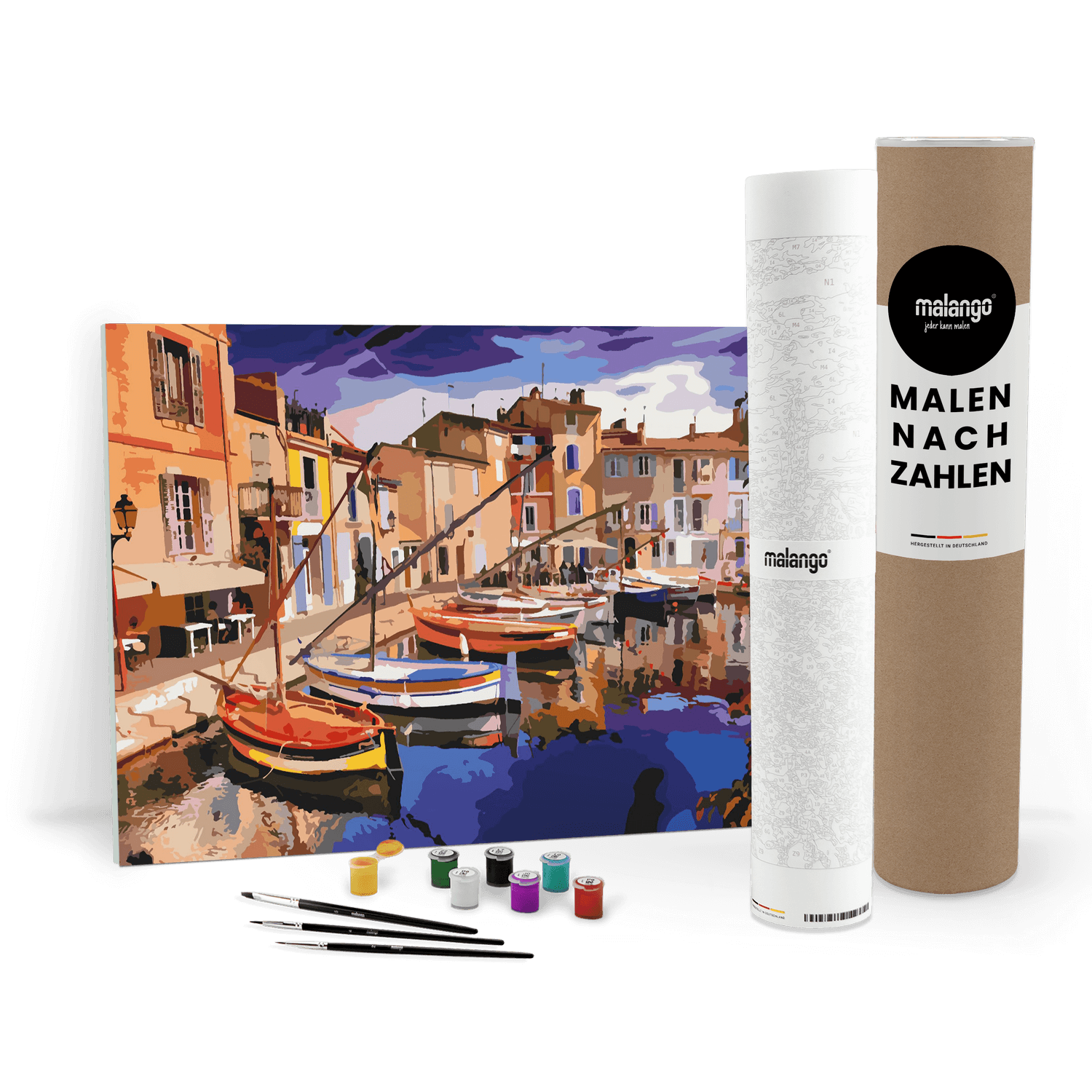 Malen nach Zahlen - Segelboote im Hafen von Martigues