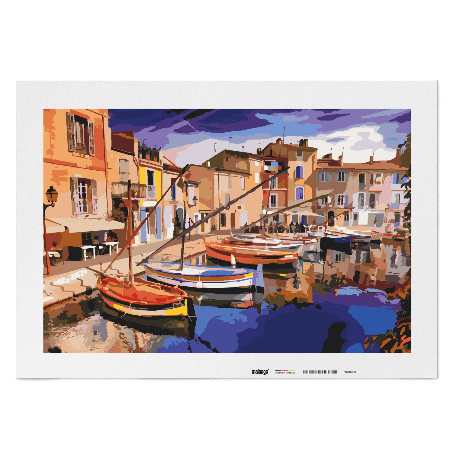 Malen nach Zahlen - Segelboote im Hafen von Martigues