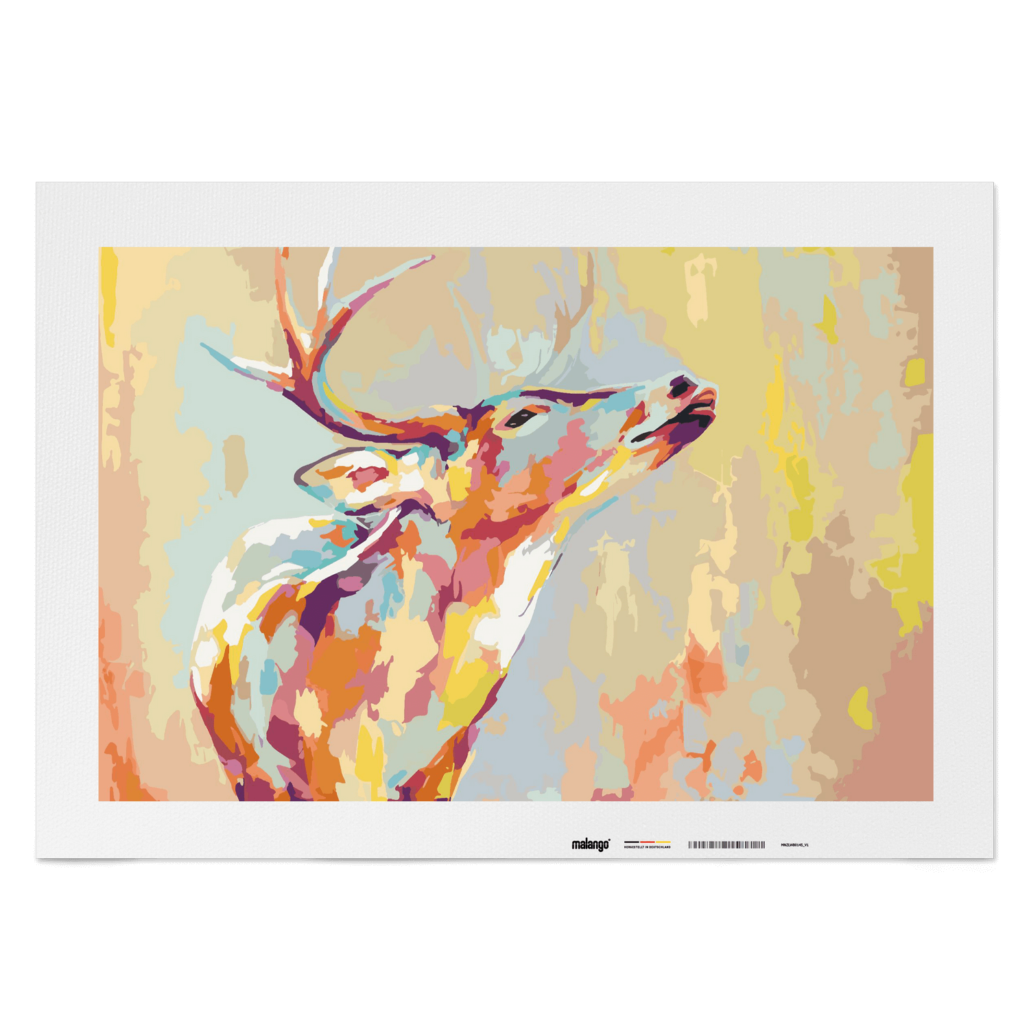 Malen nach Zahlen - Hirsch farbenfroh