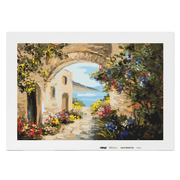 Malen nach Zahlen - Meer an mediterraner Stadt