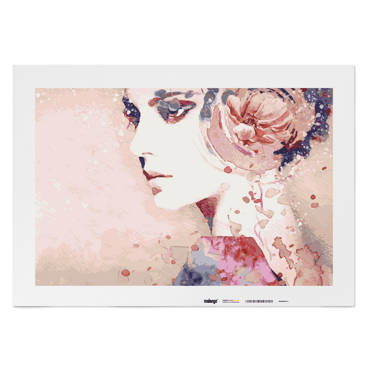 Malen nach Zahlen - Frau "Schönheit mit Kirschblüte"