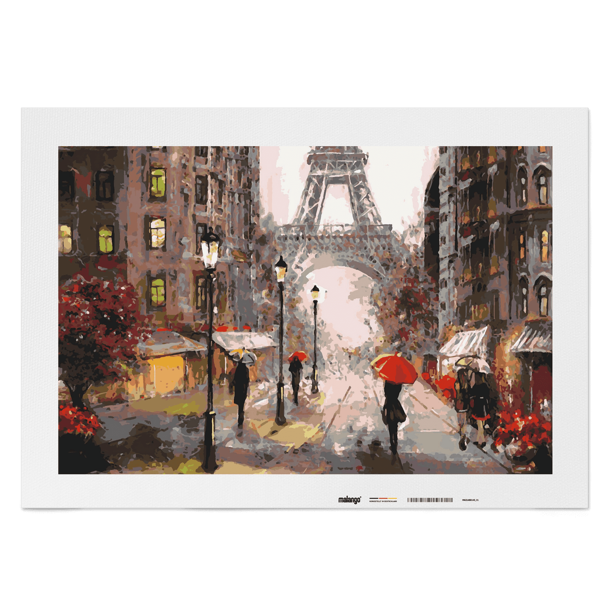 Malen nach Zahlen - Paris "Straße am Eifelturm"