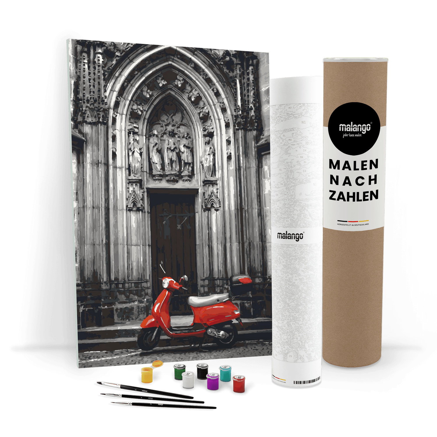 Malen nach Zahlen - rote Vespa