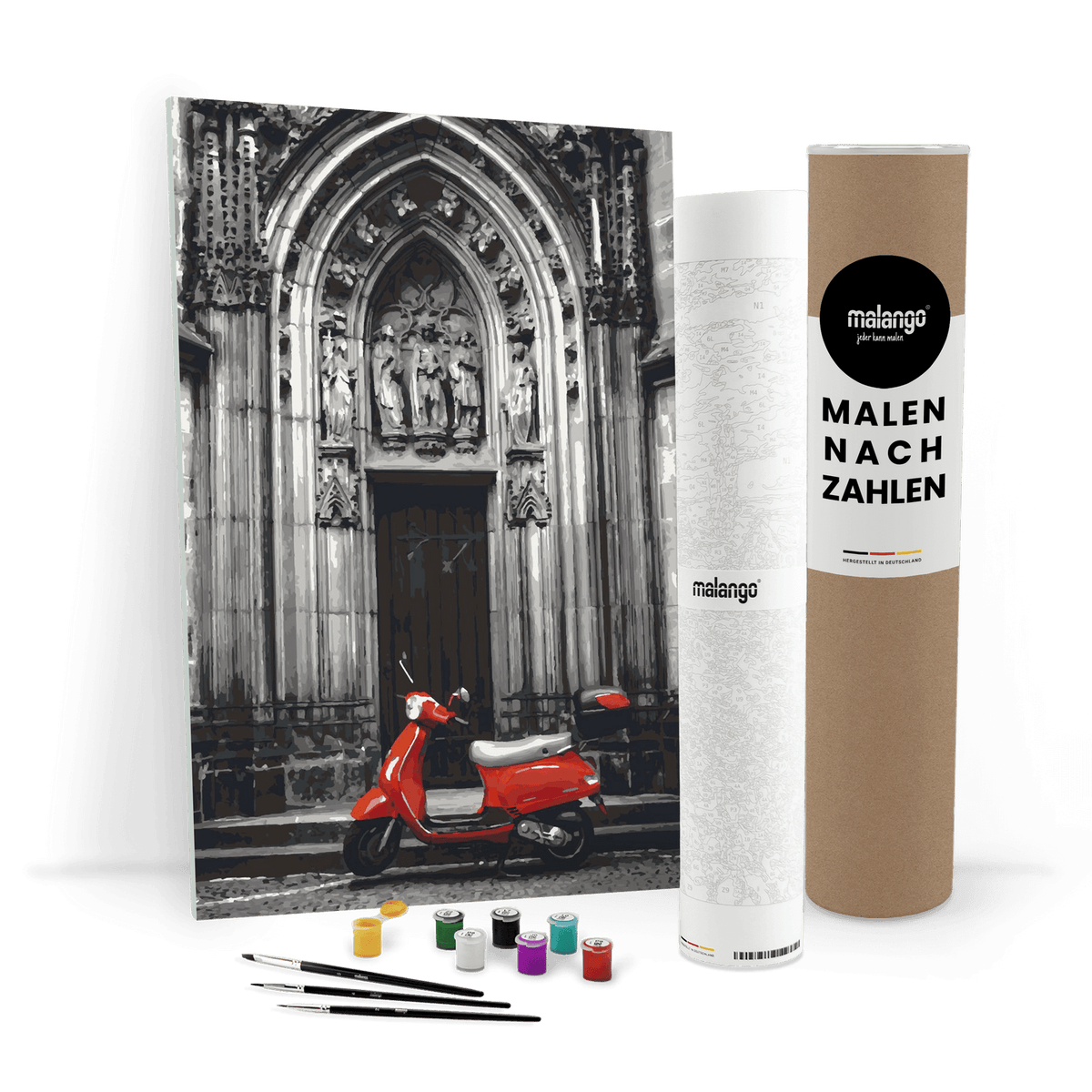 Malen nach Zahlen - rote Vespa