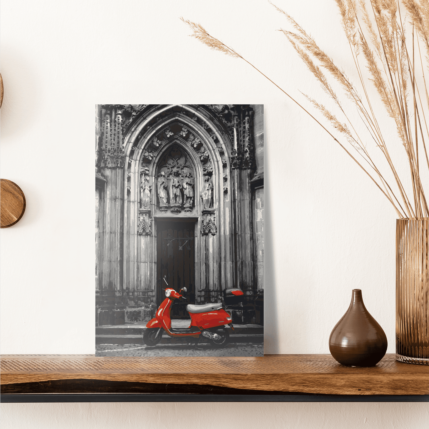 Malen nach Zahlen - rote Vespa