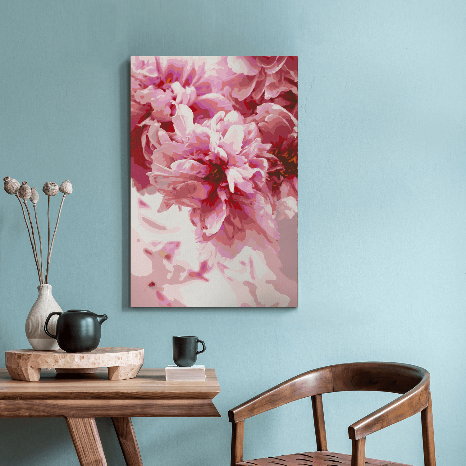 Malen nach Zahlen - Rosen zur Blüte