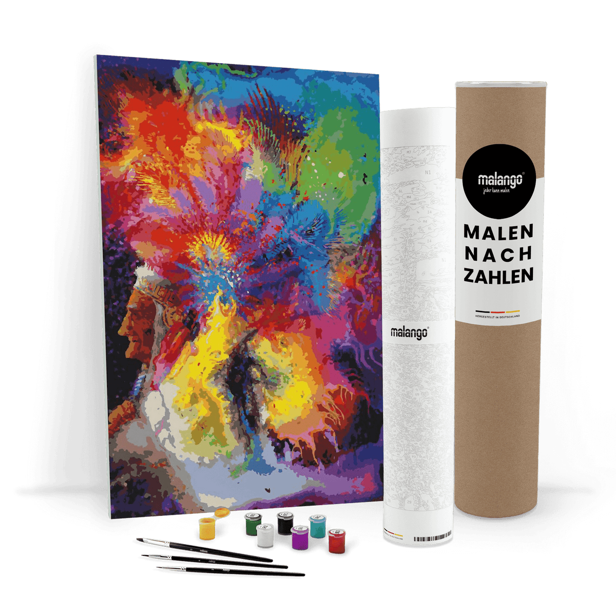 Malen nach Zahlen - Indianer Häuptling