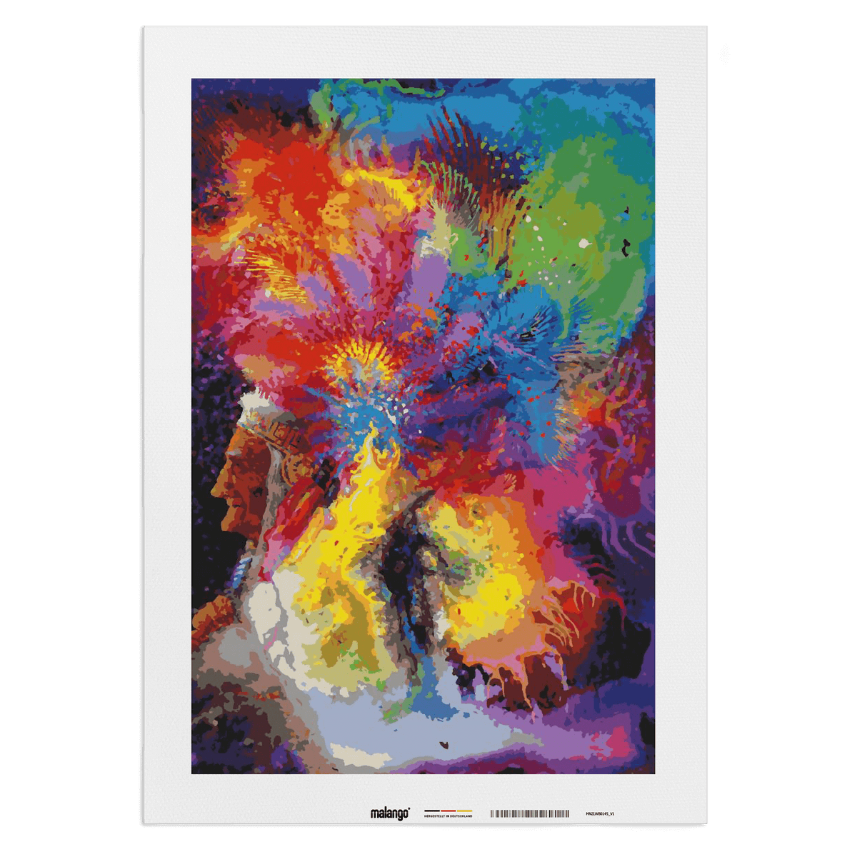 Malen nach Zahlen - Indianer Häuptling