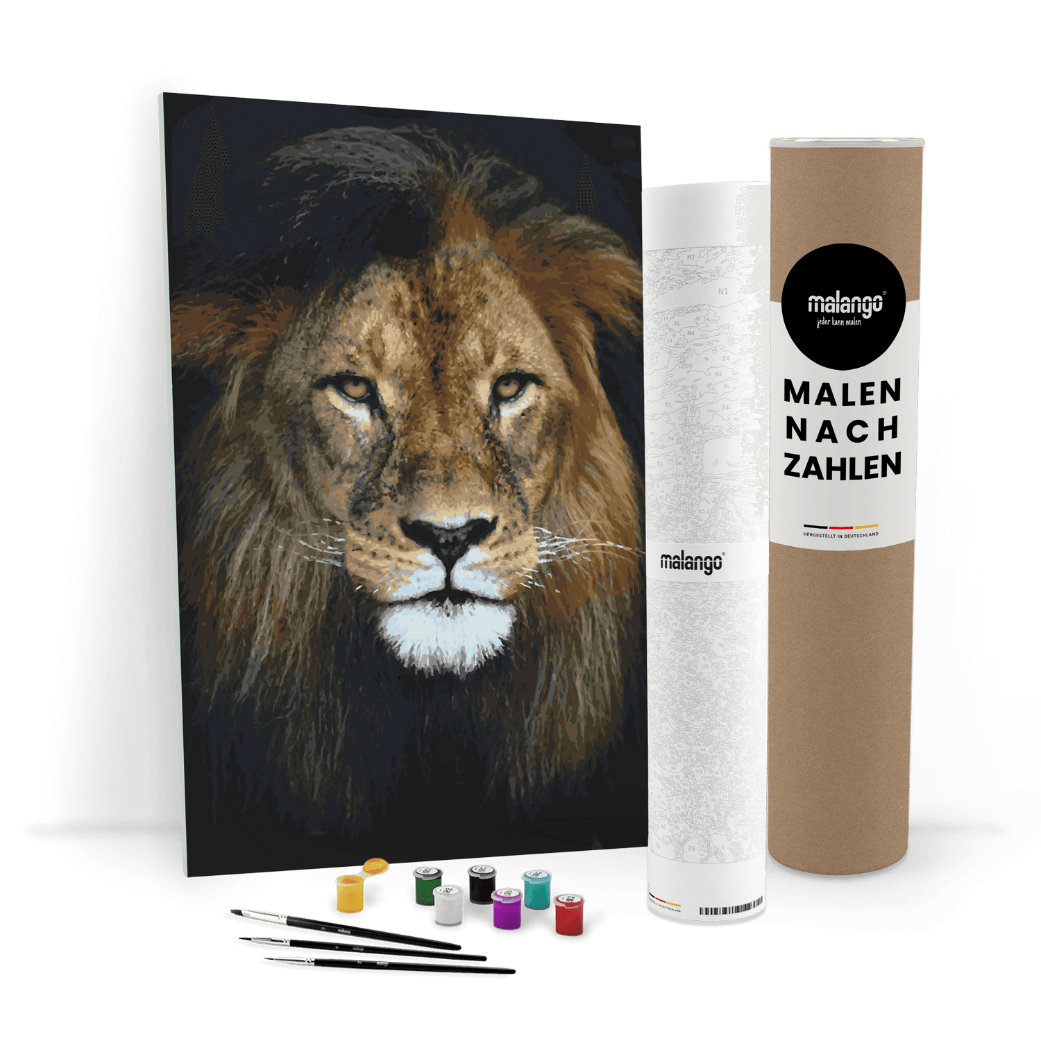 Malen nach Zahlen - Löwe mit sanftem Blick