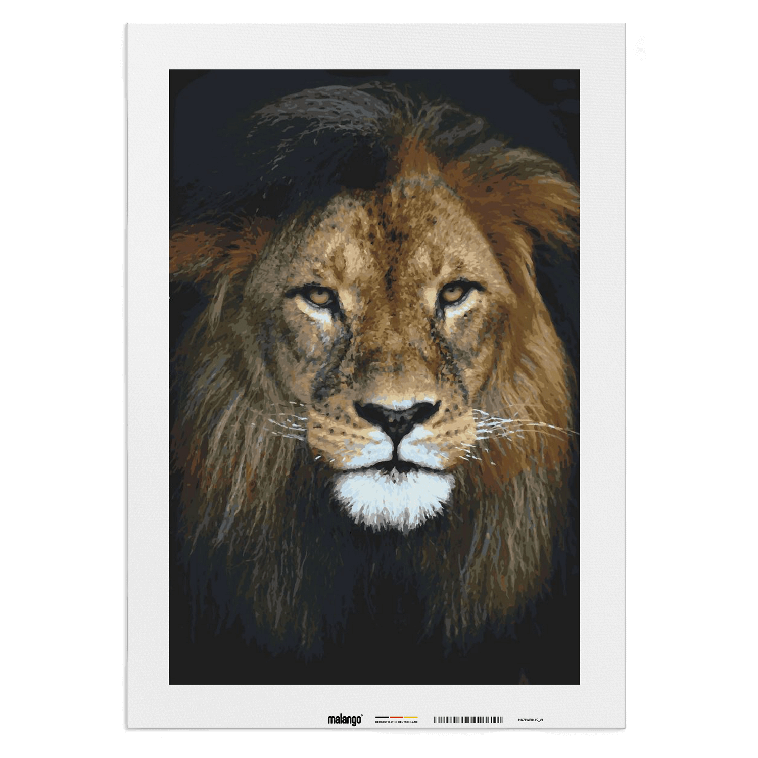 Malen nach Zahlen - Löwe mit sanftem Blick