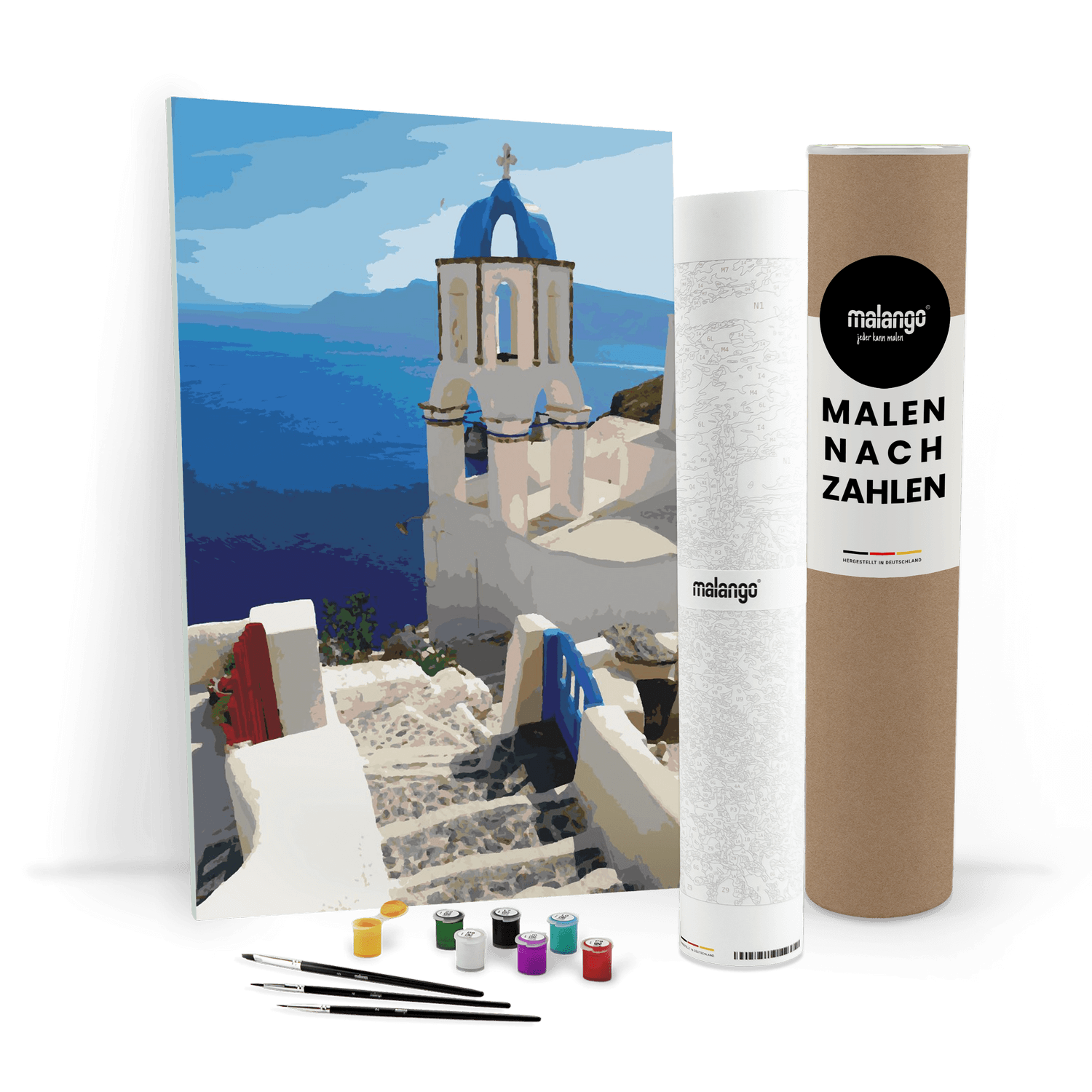 Malen nach Zahlen - Meer auf Santorini