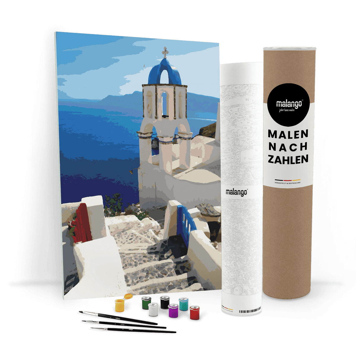 Malen nach Zahlen - Meer auf Santorini