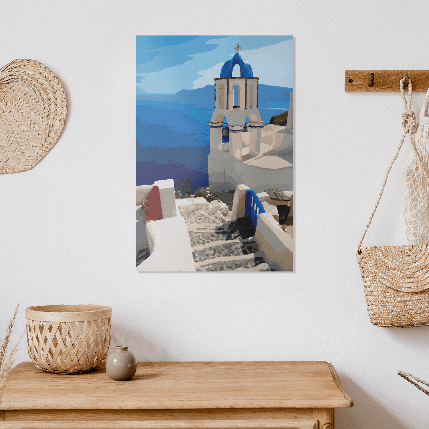 Malen nach Zahlen - Meer auf Santorini