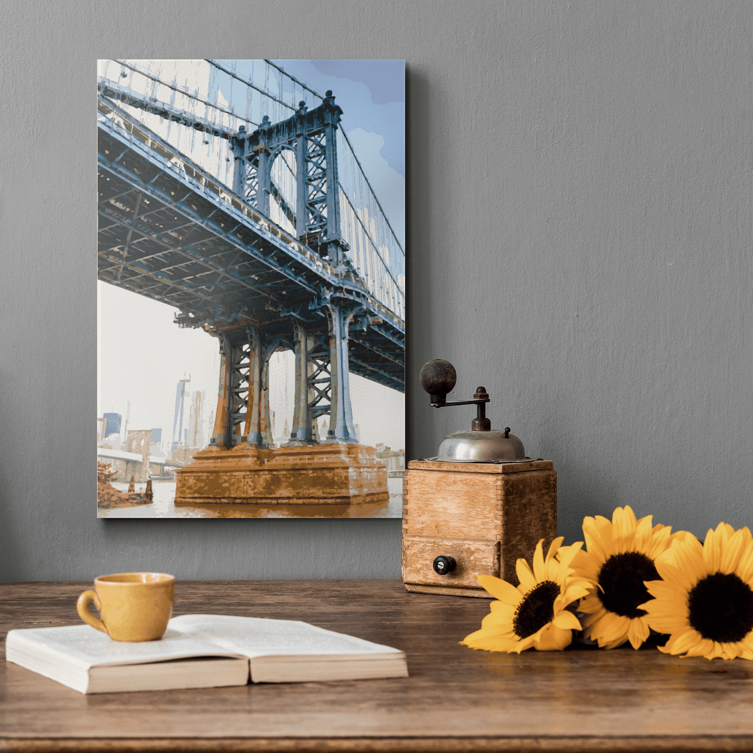 Malen nach Zahlen - New York Manhatten Bridge