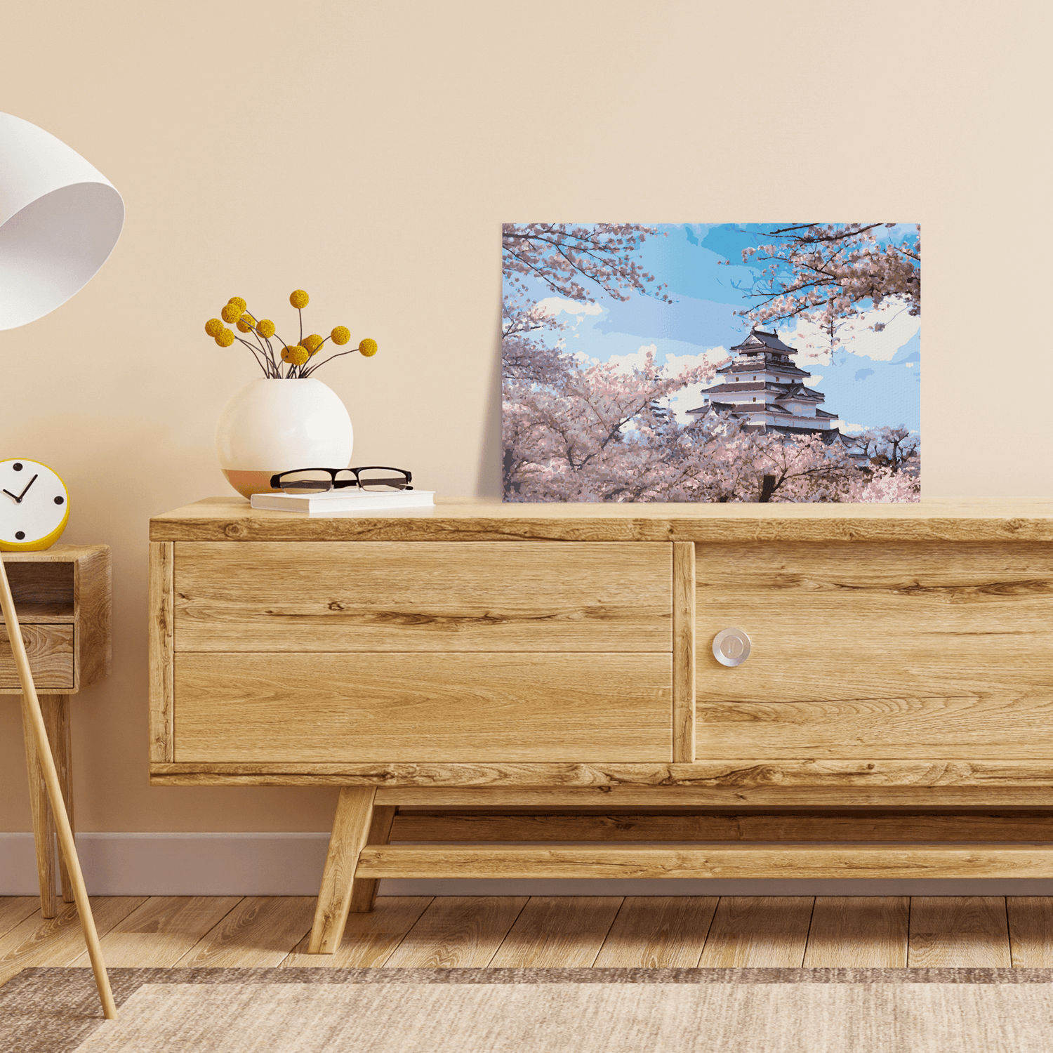 Malen nach Zahlen - Landschaft "Tempel der Sakura"