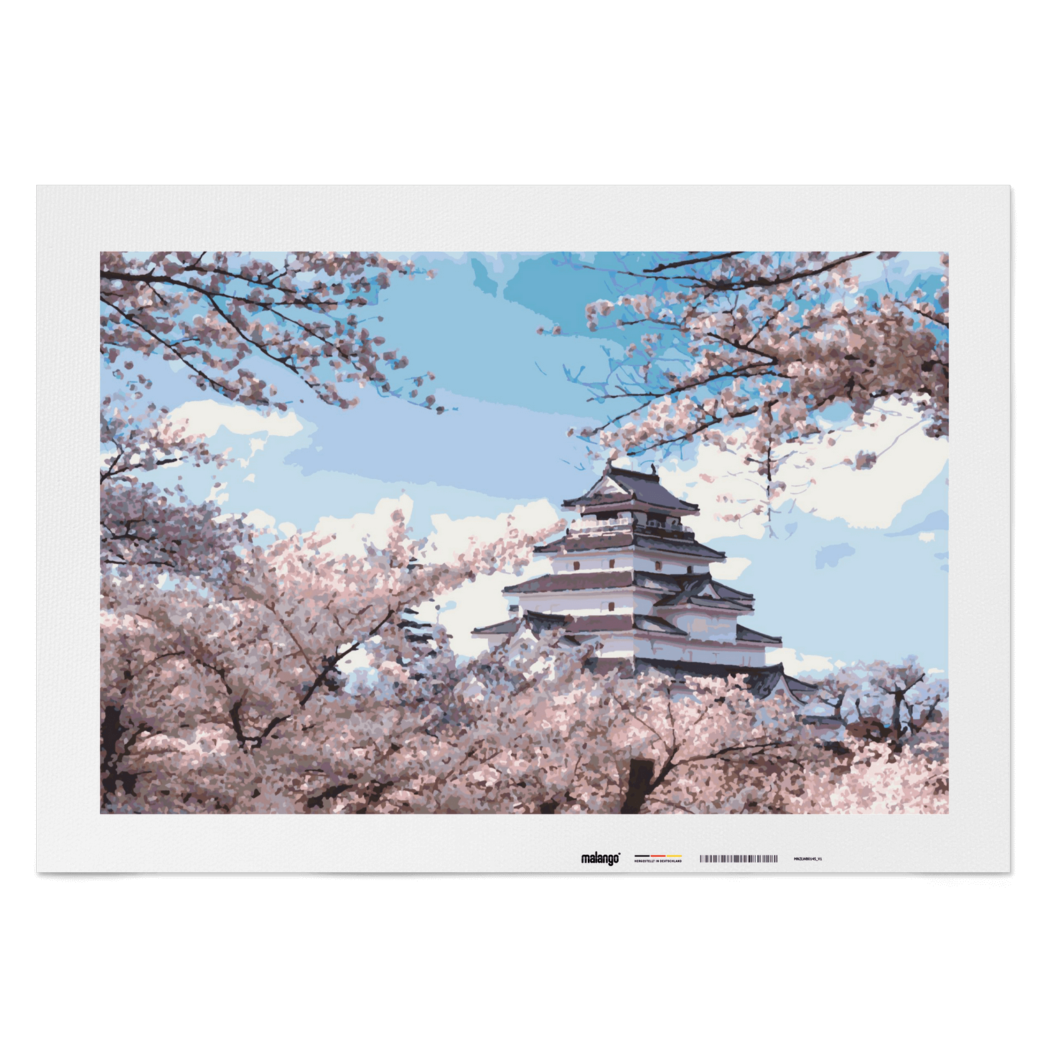 Malen nach Zahlen - Landschaft "Tempel der Sakura"