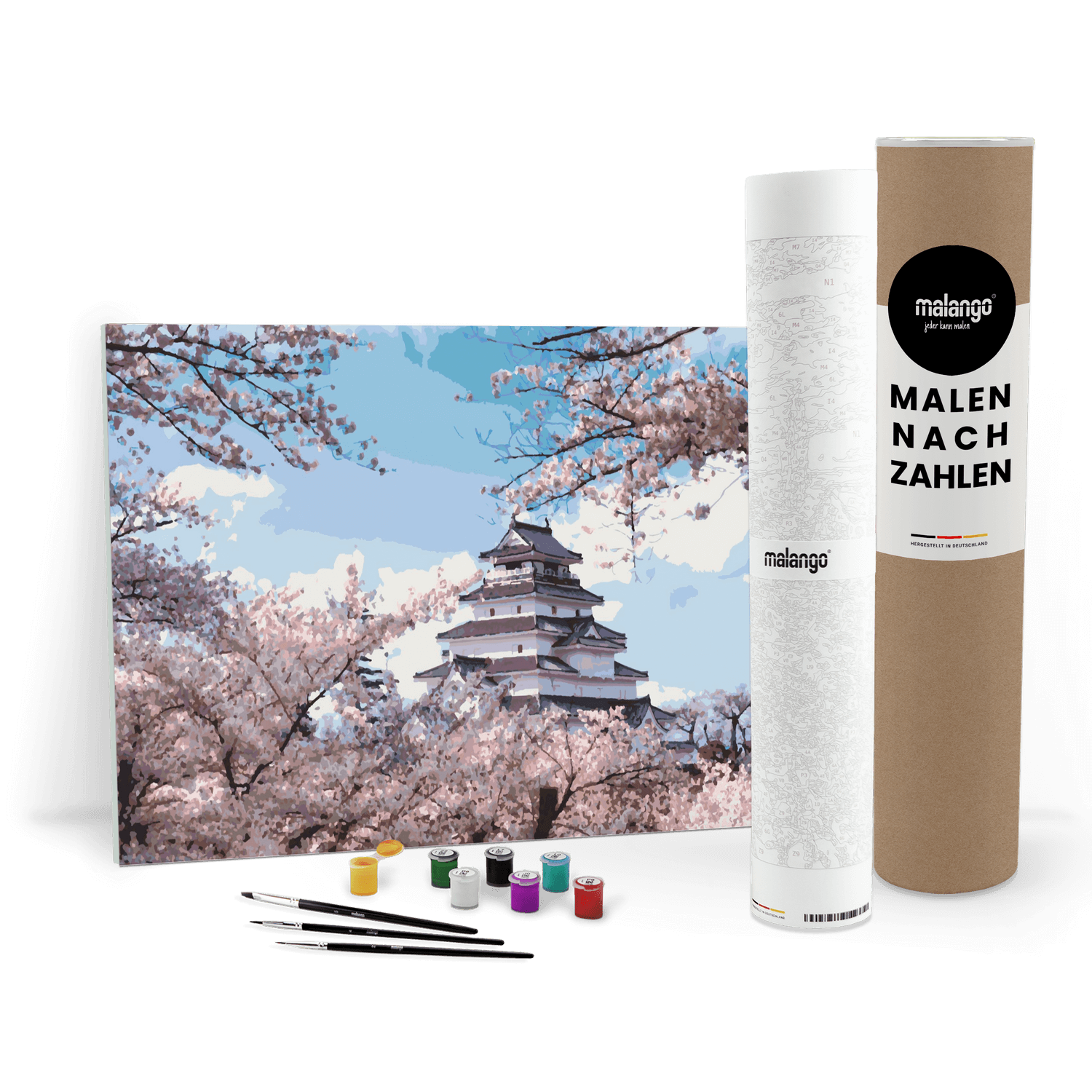 Malen nach Zahlen - Landschaft "Tempel der Sakura"