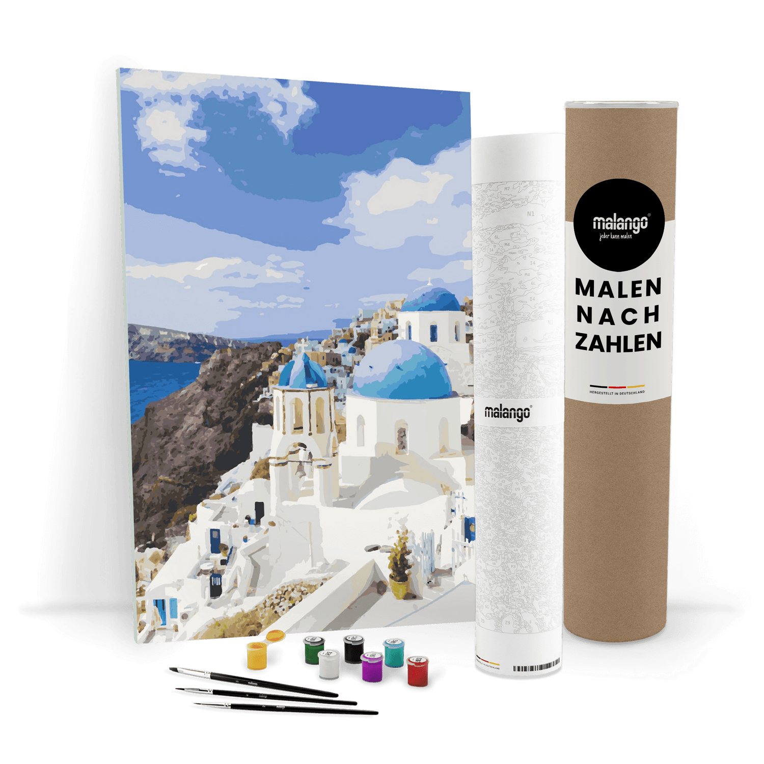 Malen nach Zahlen - Meer und Berge auf Santorini