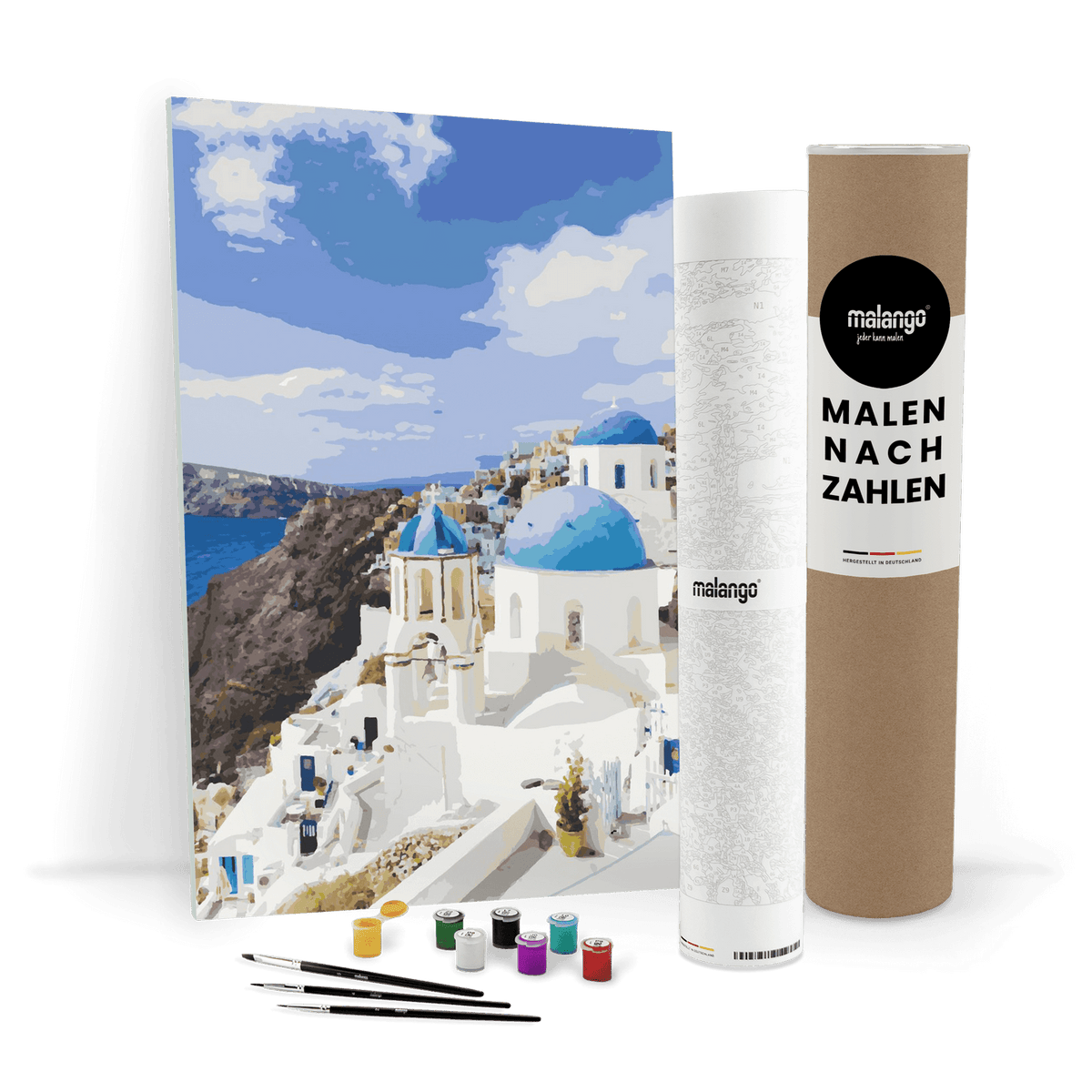 Malen nach Zahlen - Meer und Berge auf Santorini