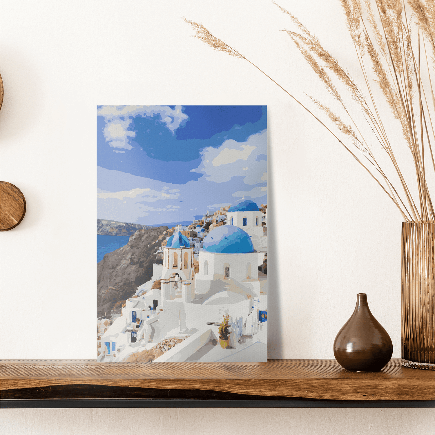 Malen nach Zahlen - Meer und Berge auf Santorini