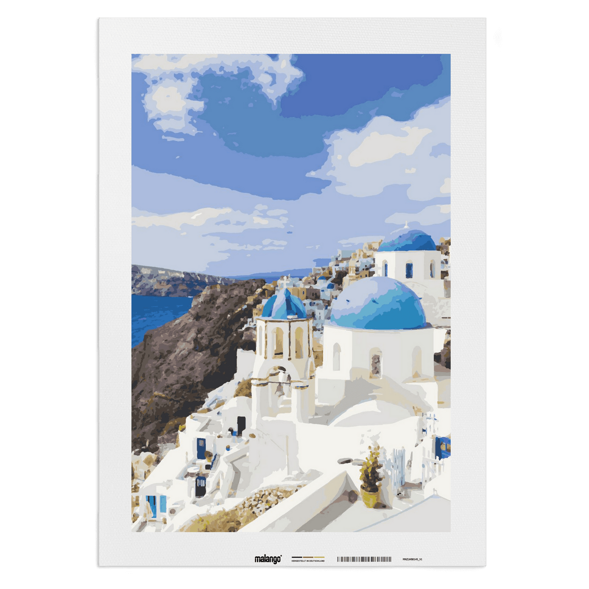 Malen nach Zahlen - Meer und Berge auf Santorini