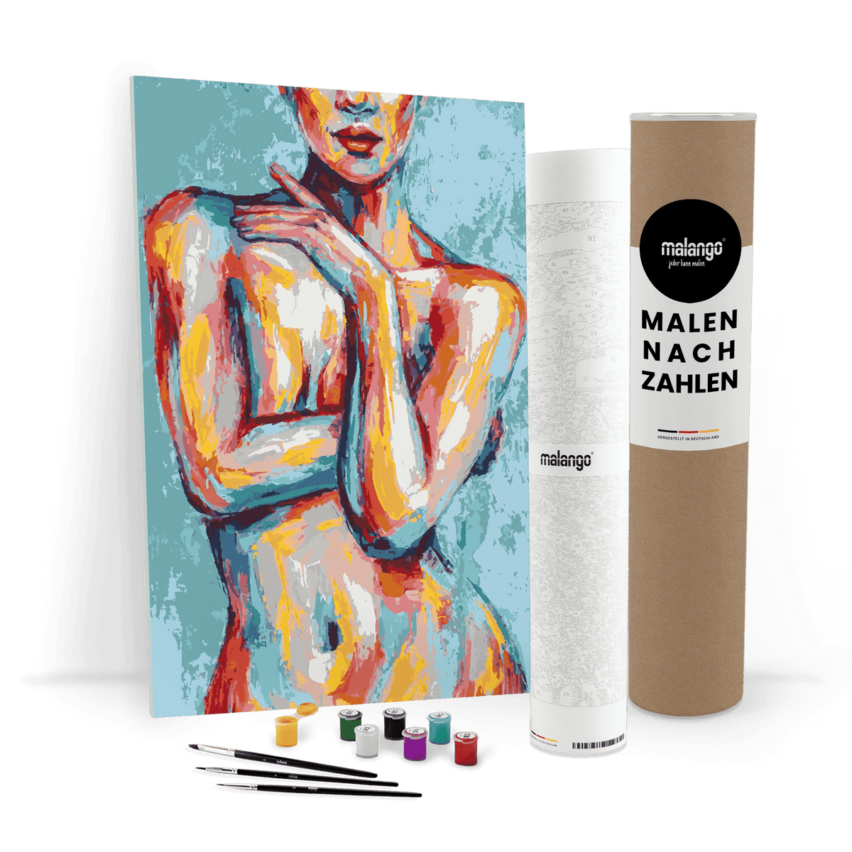 Malen nach Zahlen - Frau "bunte Verfï¿½hrung"