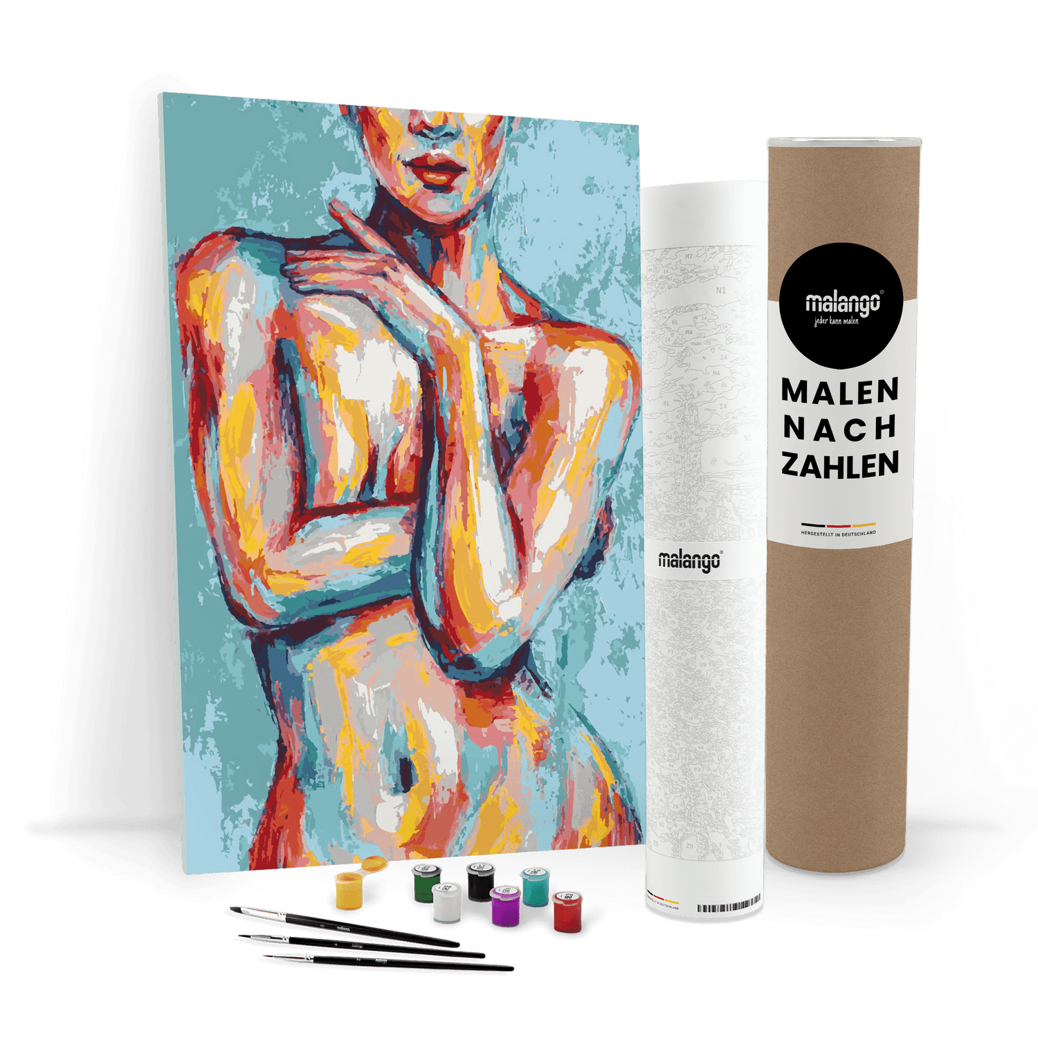 Malen nach Zahlen - Frau "bunte Verfuehrung"