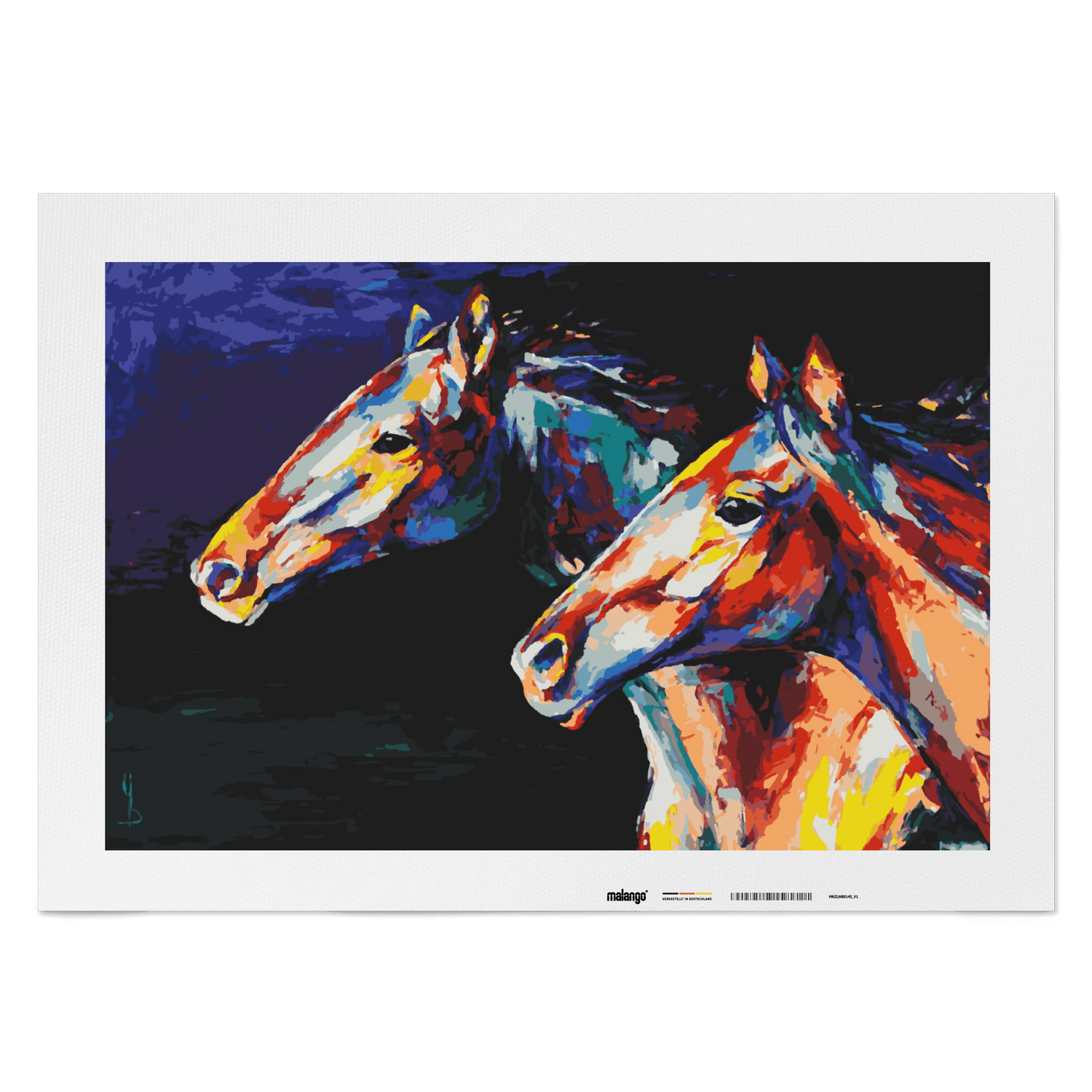 Malen nach Zahlen - Pferde Paar