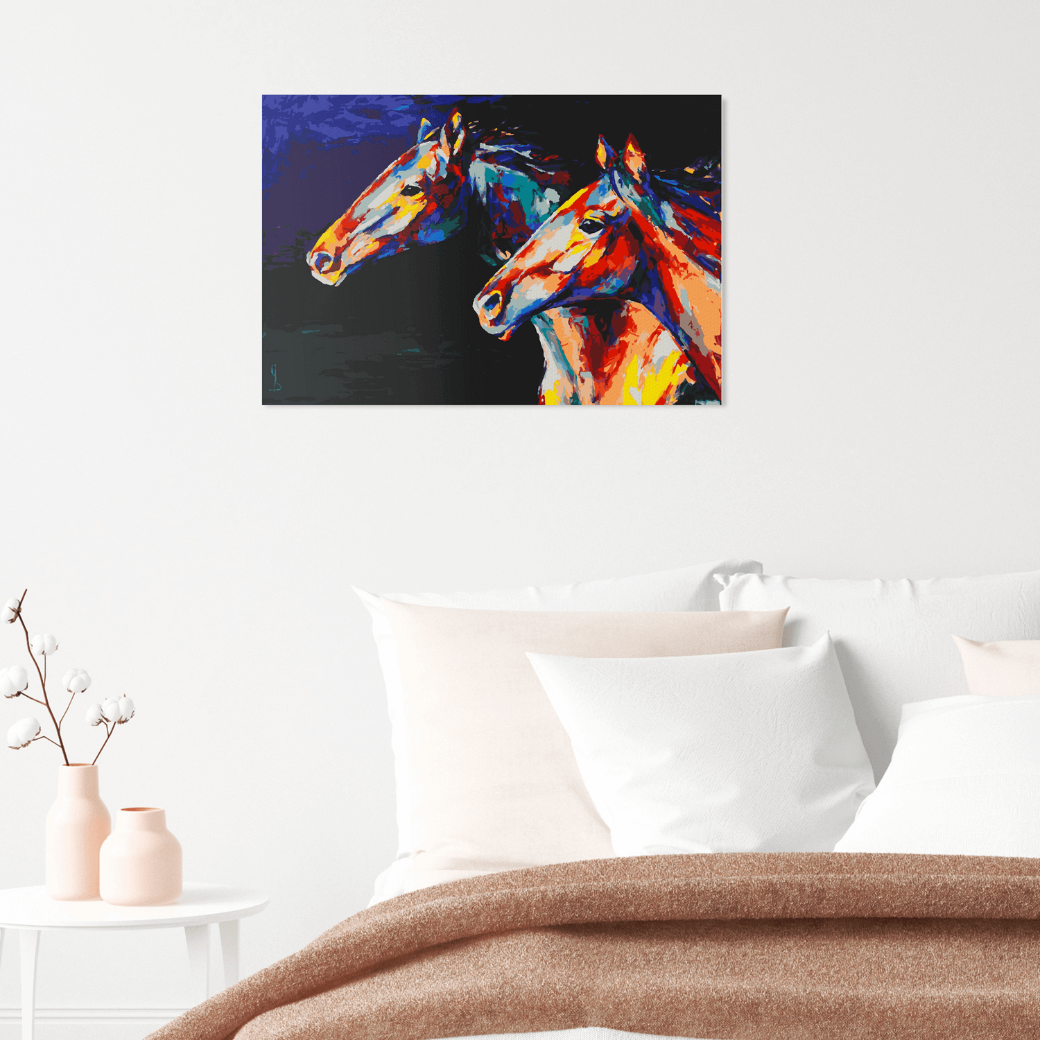 Malen nach Zahlen - Pferde Paar