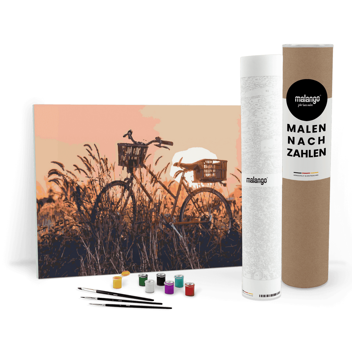 Malen nach Zahlen - Landschaft mit Fahrrad