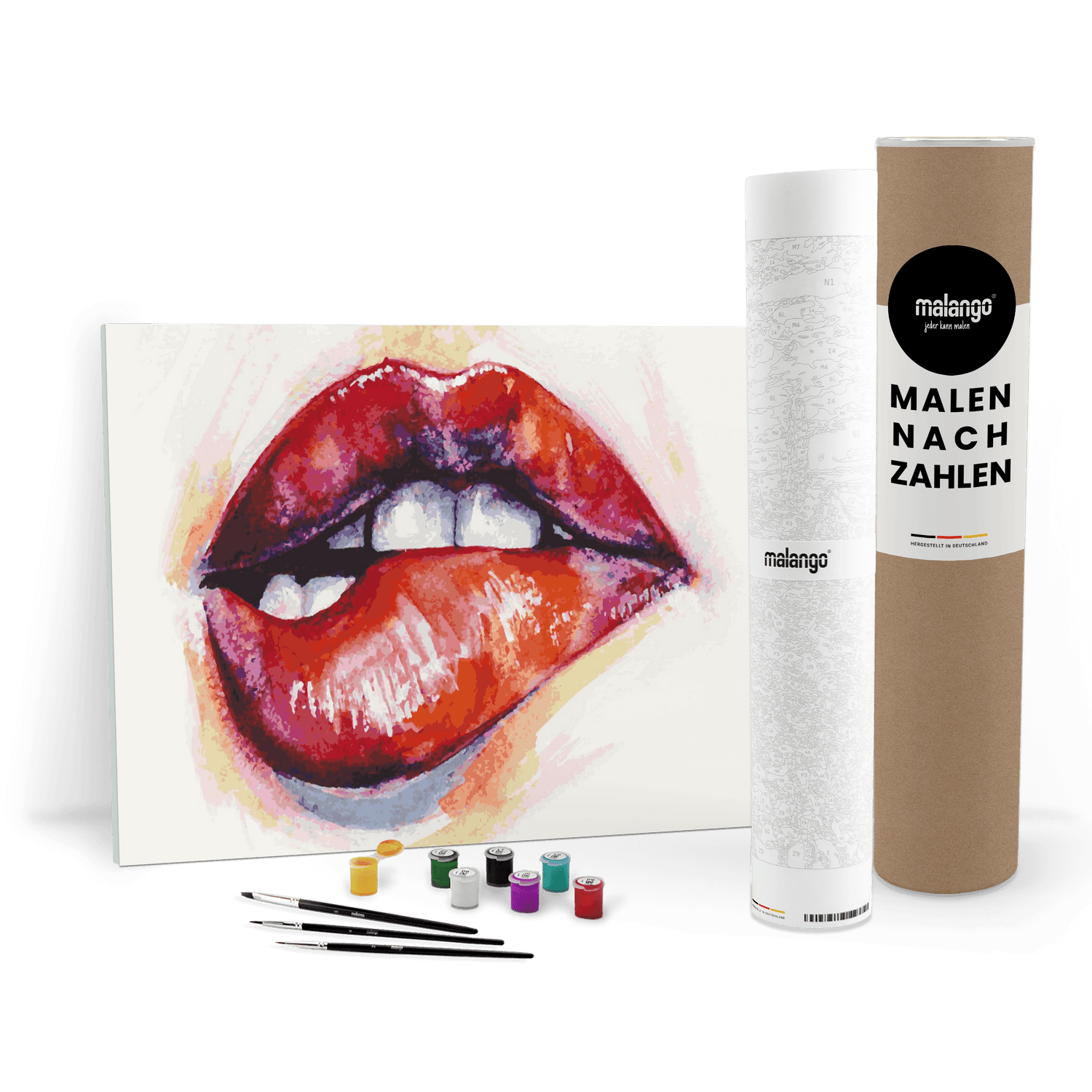 Malen nach Zahlen - Frau mit Kussmund