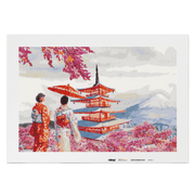 Malen nach Zahlen - Frau "Geishas vor Fuji"
