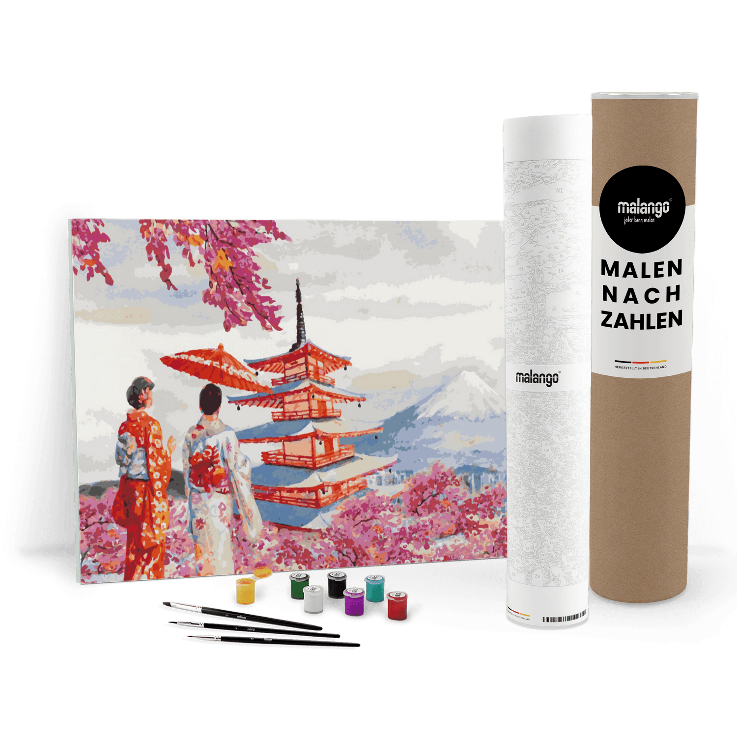 Malen nach Zahlen - Frau "Geishas vor Fuji"