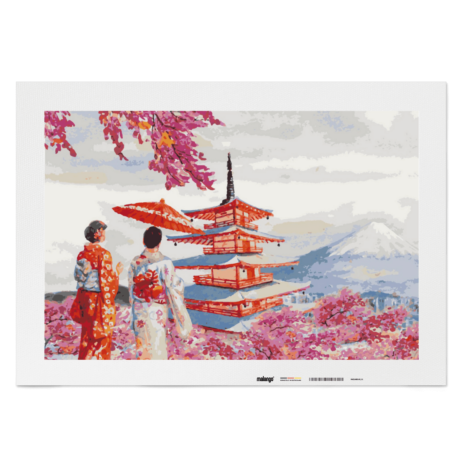 Malen nach Zahlen - Frau "Geishas vor Fuji"