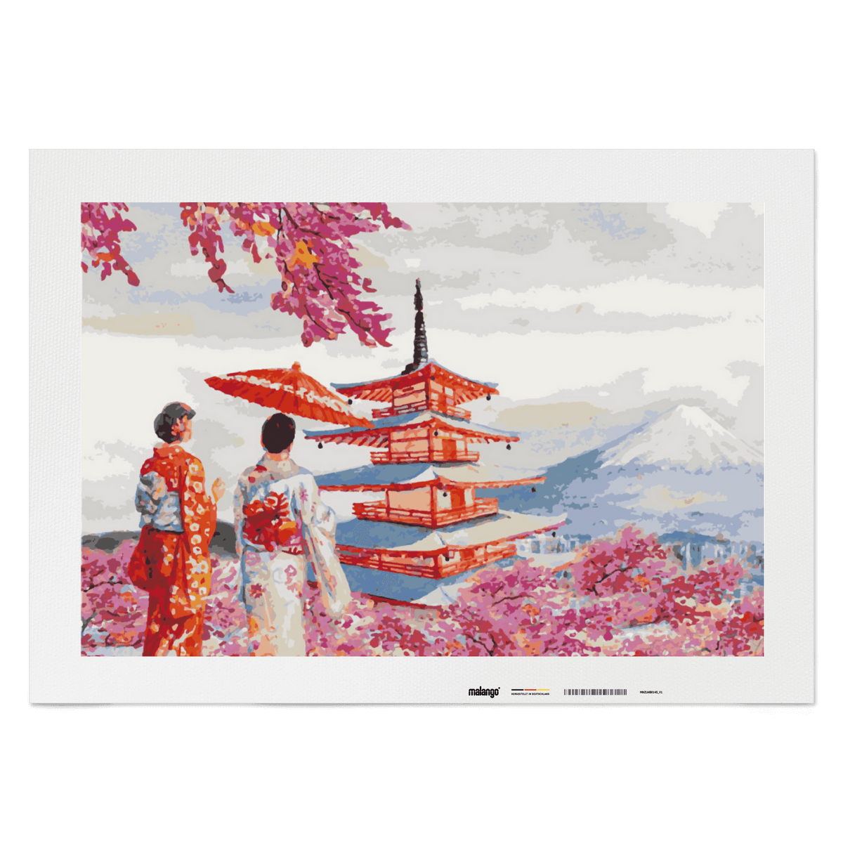 Malen nach Zahlen - Frau "Geishas vor Fuji"
