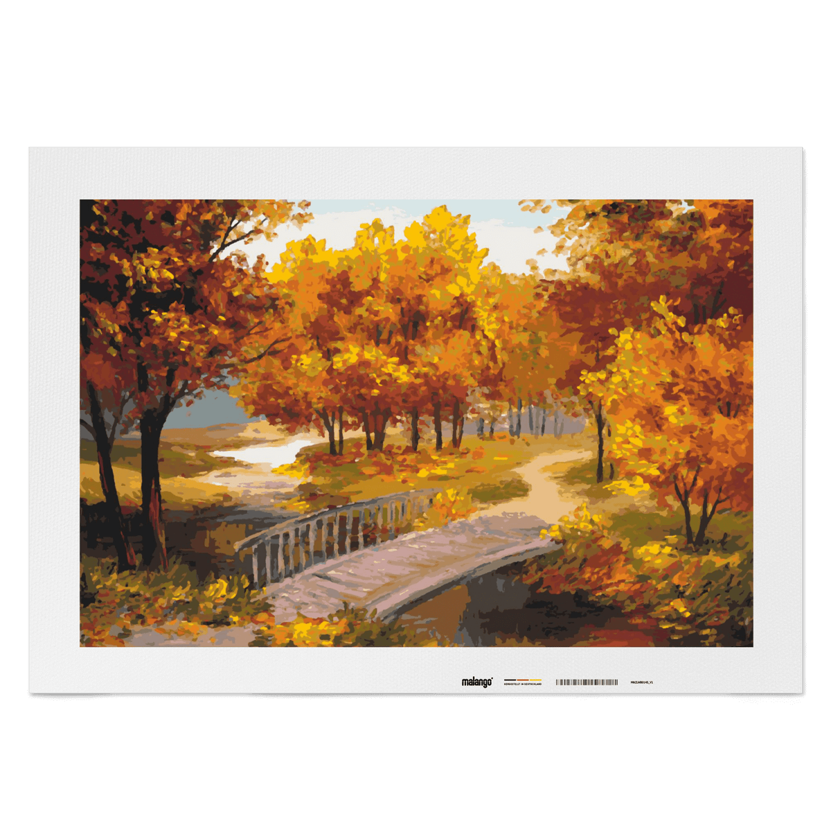 Malen nach Zahlen - Landschaft "Brücke im Herbst"