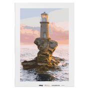 Malen nach Zahlen - Meer mit Leuchtturm auf Tourlitis