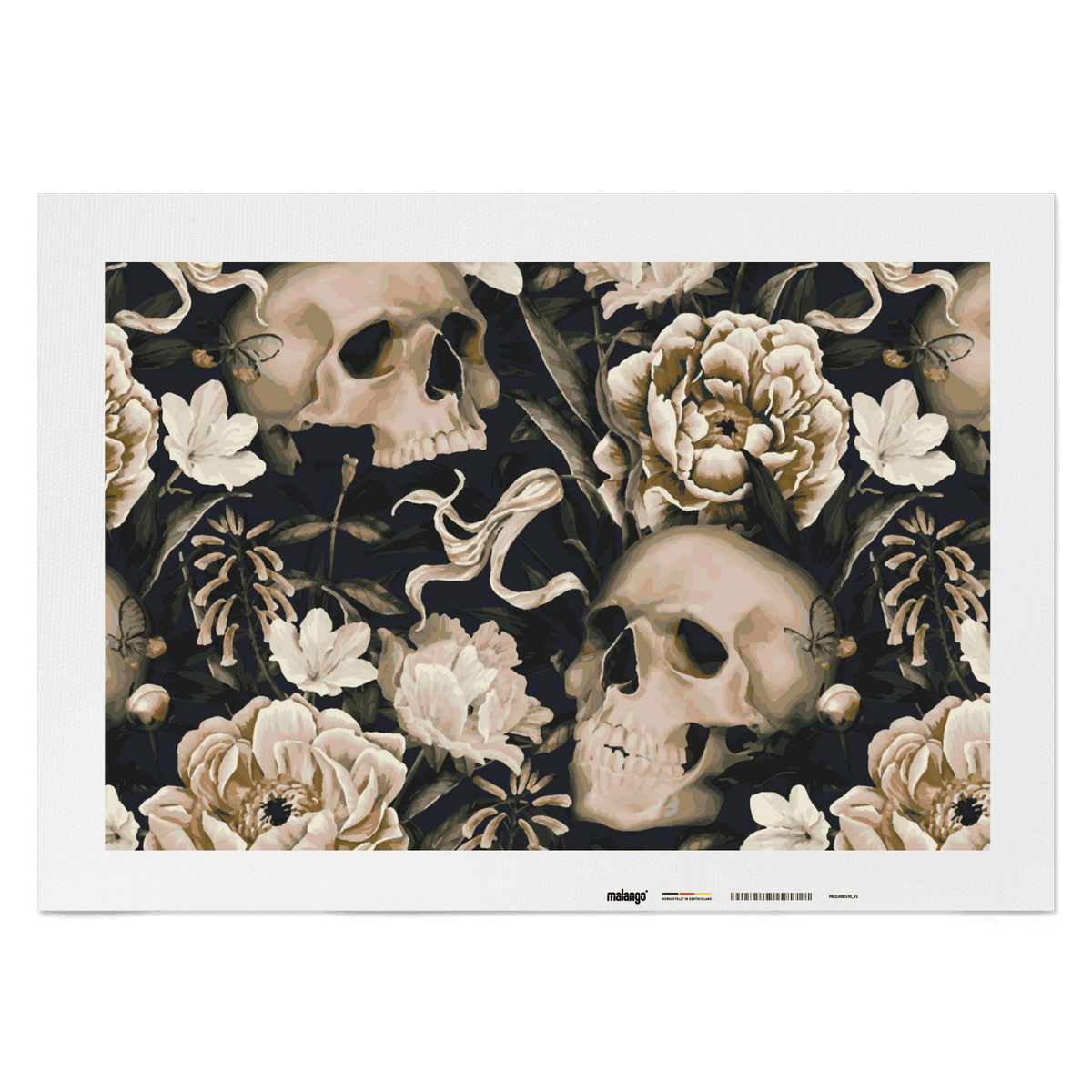 Malen nach Zahlen - Schädel Vintage