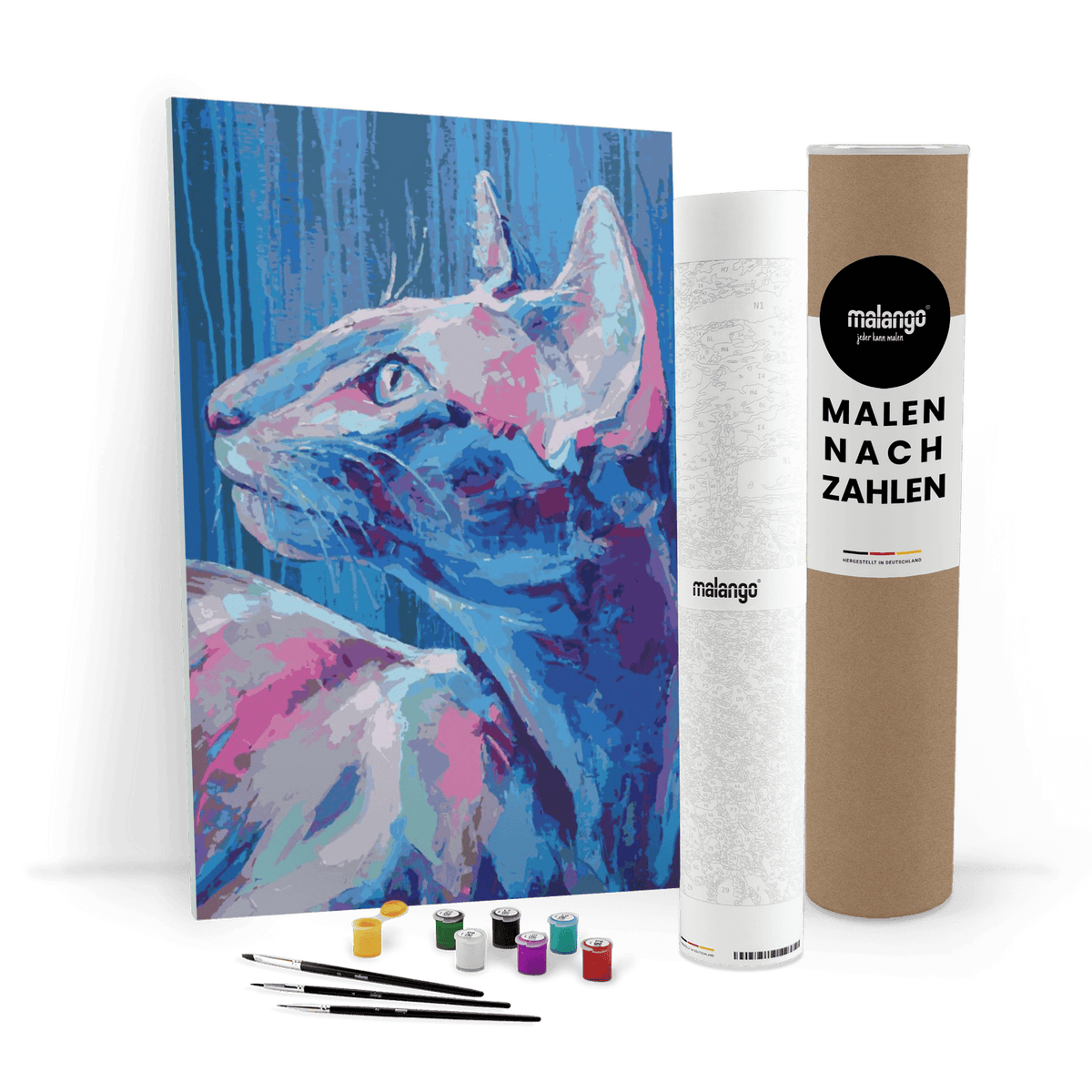 Malen nach Zahlen - Katze blaue Sphynx