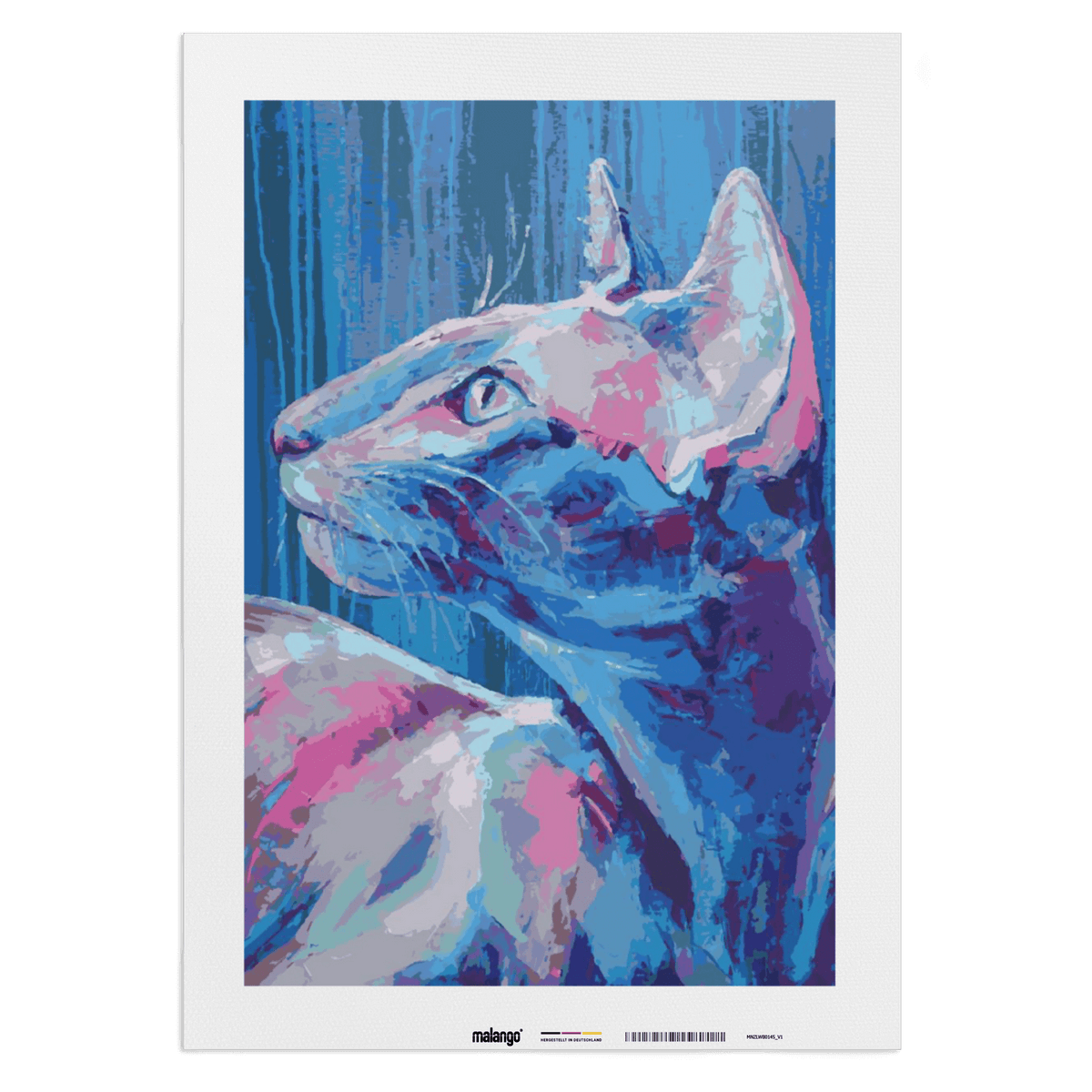 Malen nach Zahlen - Katze blaue Sphynx